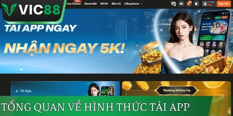 Tổng quan về hình thức tải app VIC88
